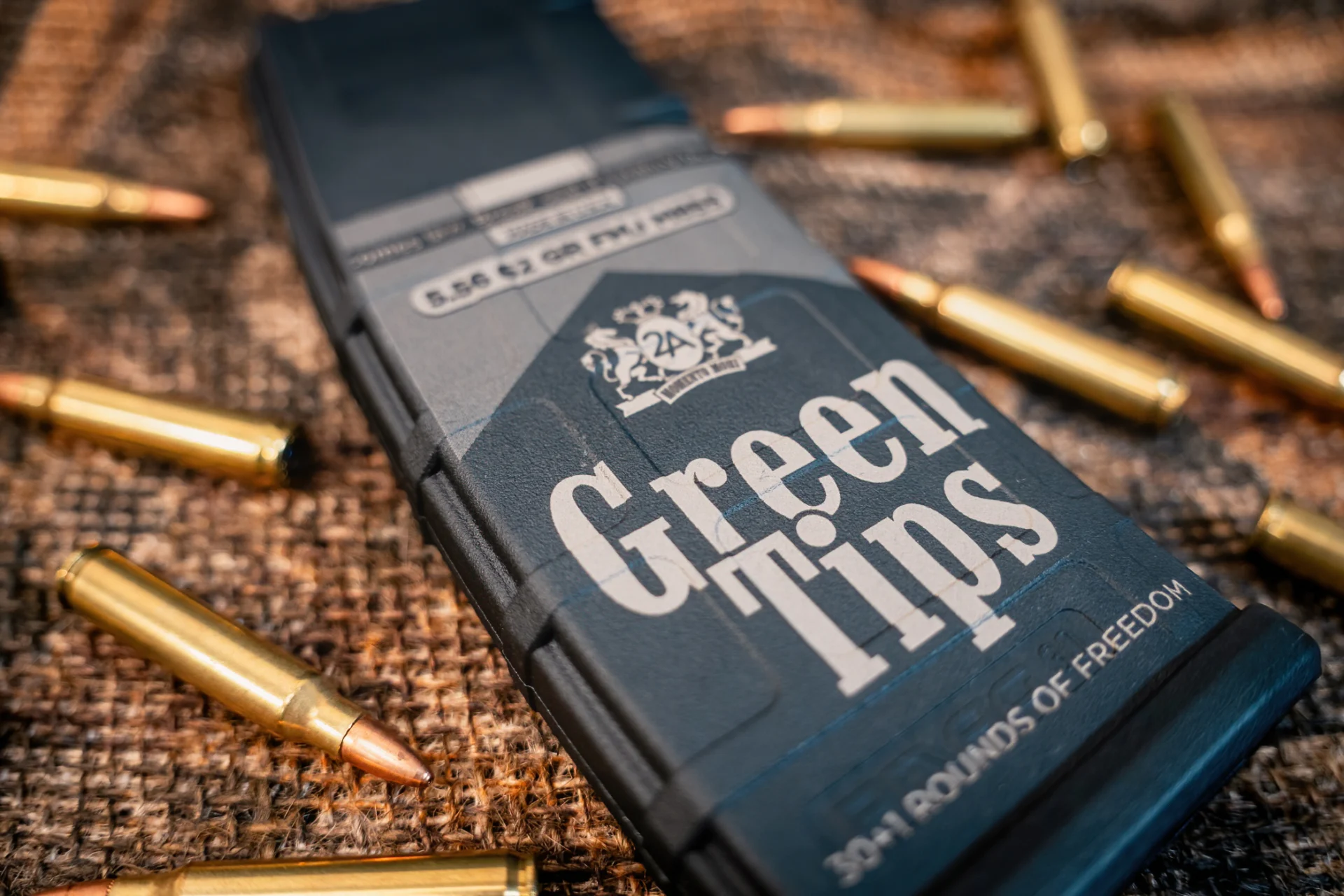 MAGPUL GREEN TIPS LASERED PMAG GEN-M2