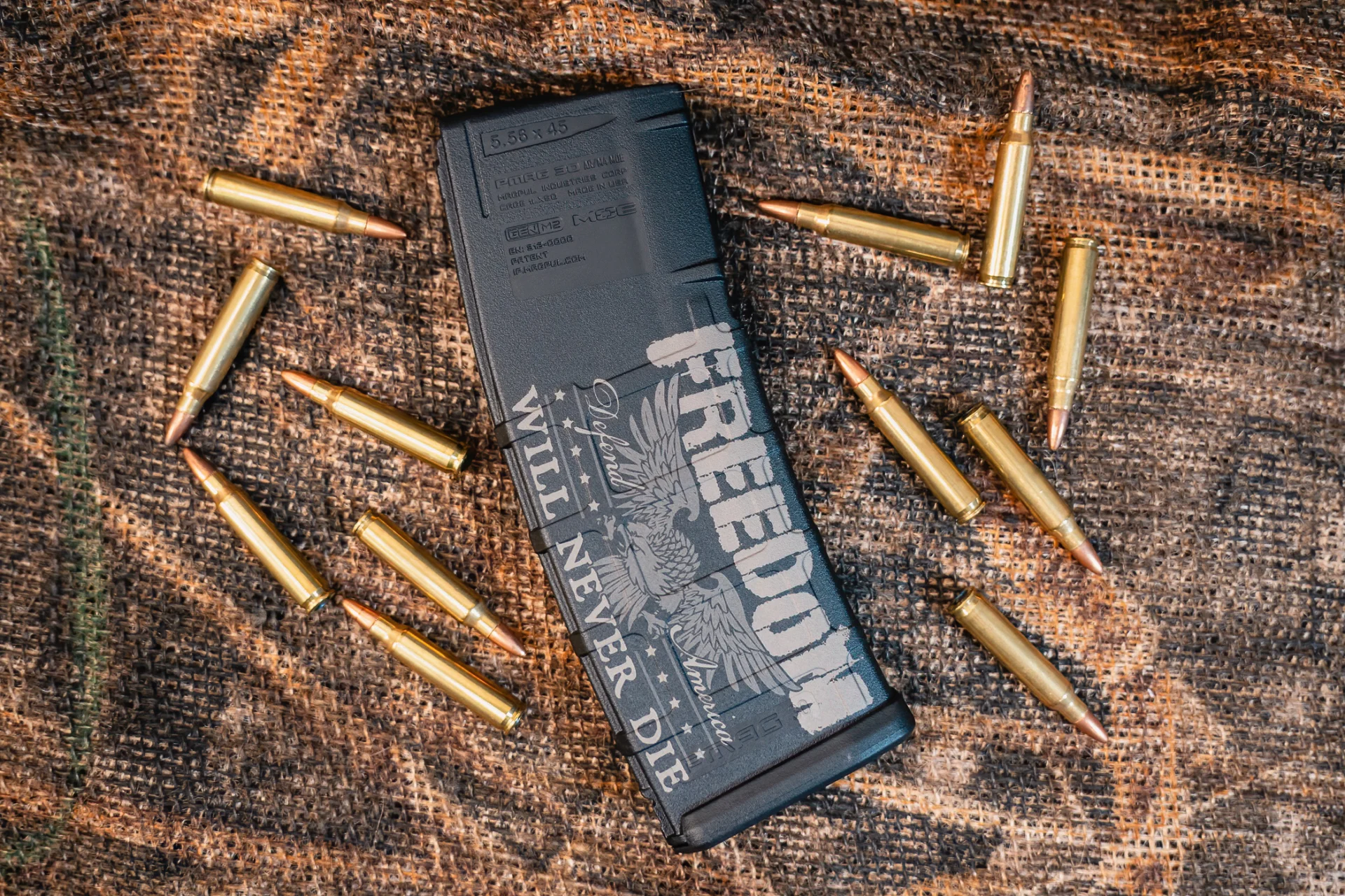 MAGPUL Freedom will never die LASERED PMAG M2 5.56
