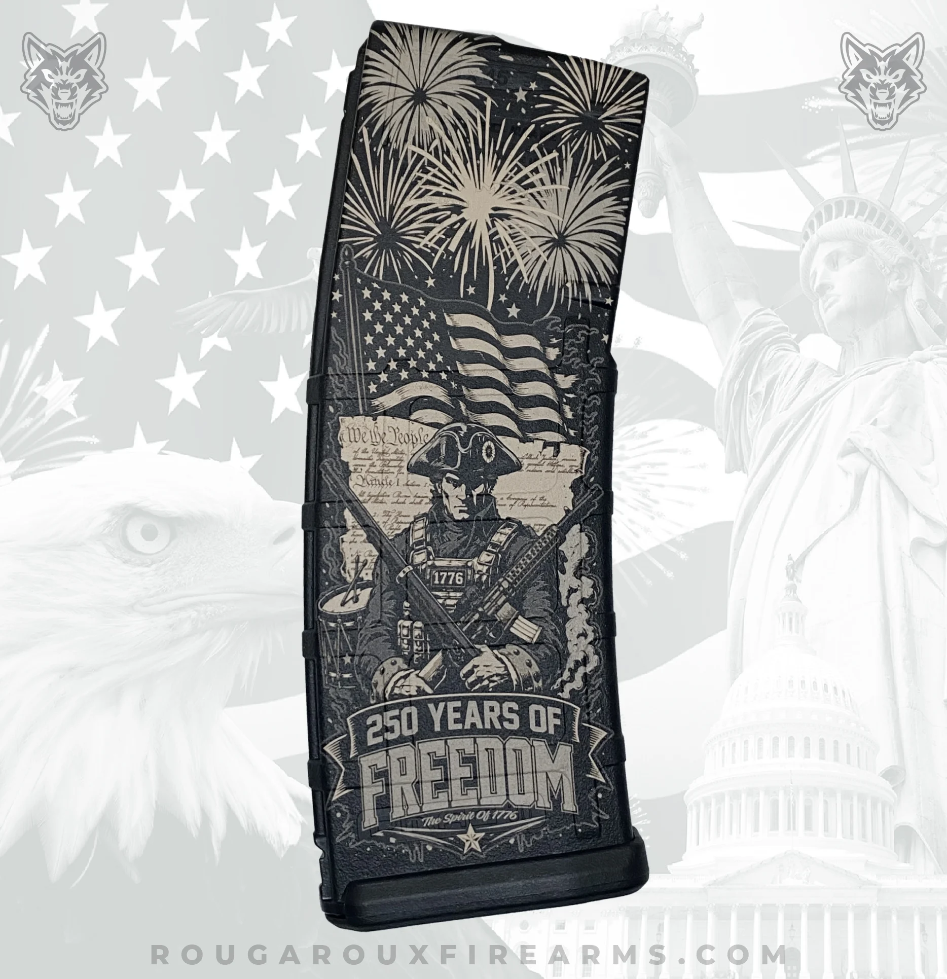 Spirit of 1776 Laser Engraved PMAG full