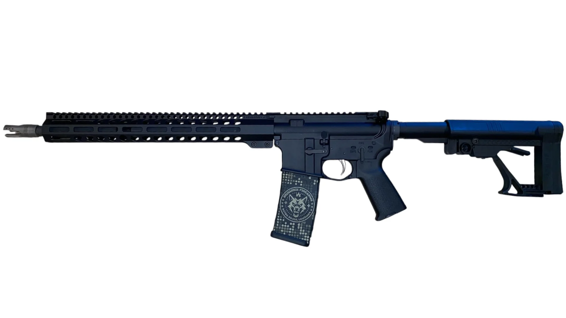 Rougaroux RFA15 Premium 5.56 left-side profile with magazine